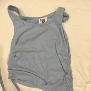 Ribbed Princess Polly crop top with ties